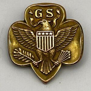 Vintage Girl Scouts USA 1/20 10K Gold Filled Membership Pin Eagle Emblem